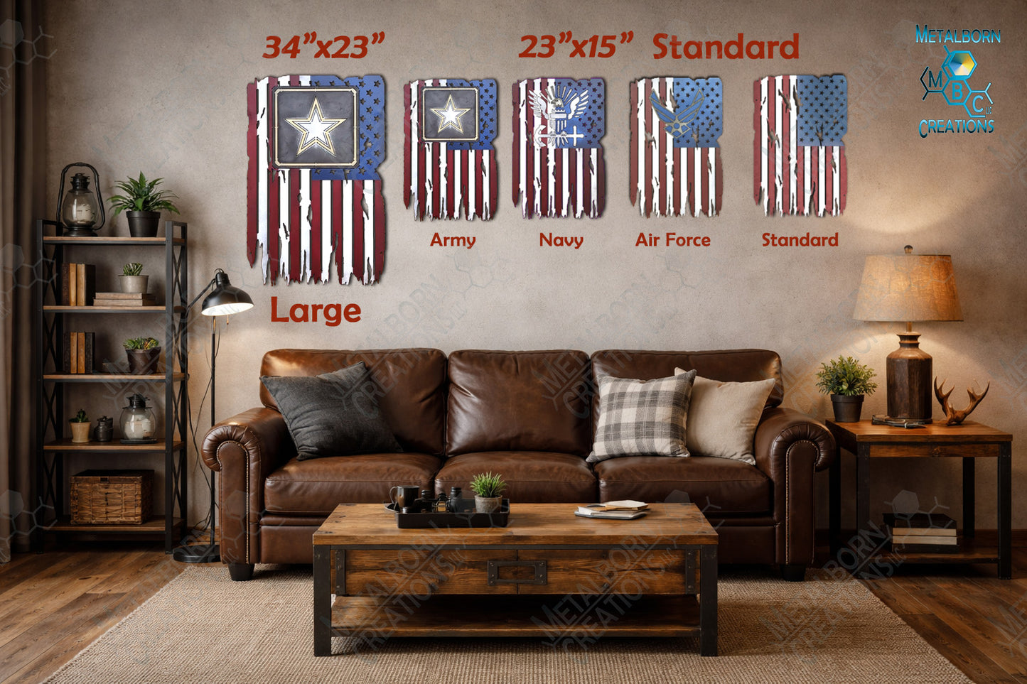 MBC Battle-torn American Flag – Service Emblem Series