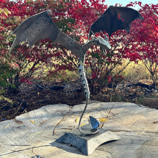 Metalborn Dragon Sculpture