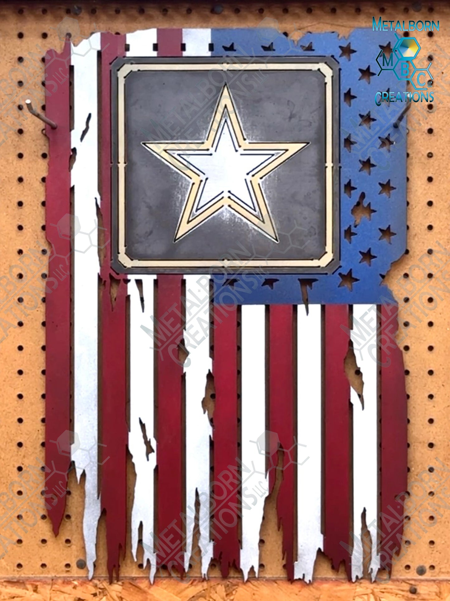 MBC Battle-torn American Flag – Service Emblem Series