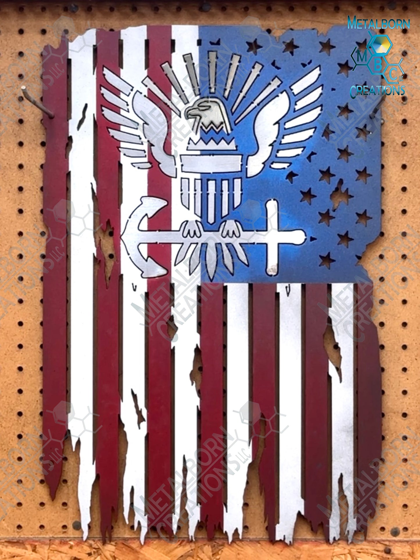 MBC Battle-torn American Flag – Service Emblem Series